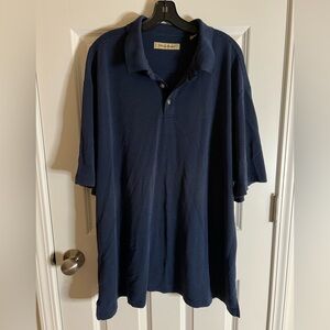 Tommy Bahama Dark Blue Striped Polo Shirt